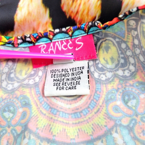 Ranee's long Sleeve Print Robe Size OS in Excellent Condition - Picture 13 of 13